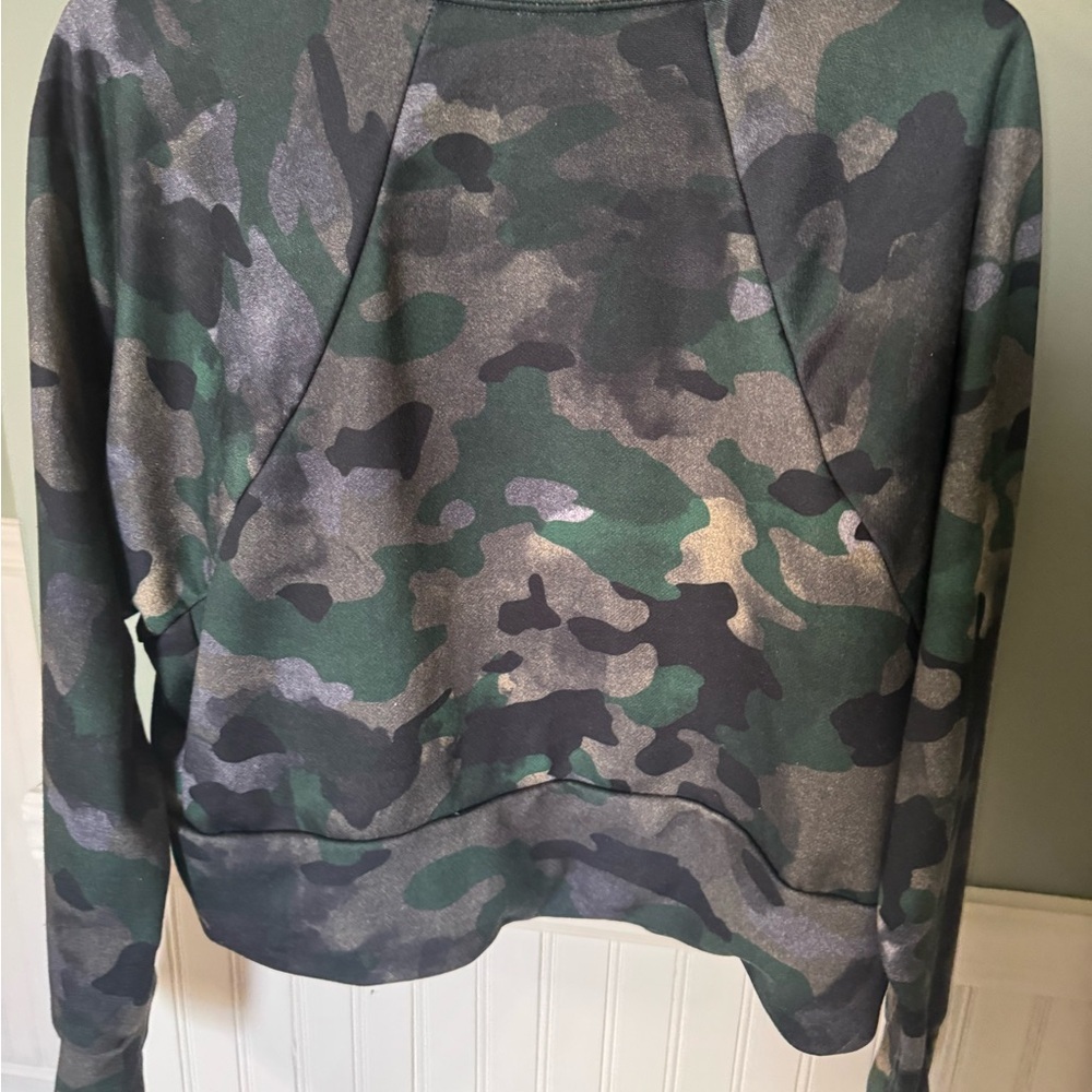 Nike Green & Black Camo Crewneck Sweatshirt Medium - Picture 5 of 6